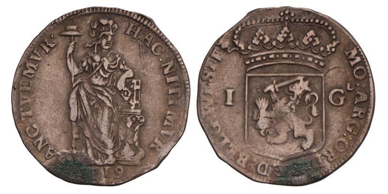 1 Gulden West-Friesland 1719. Fraai +.