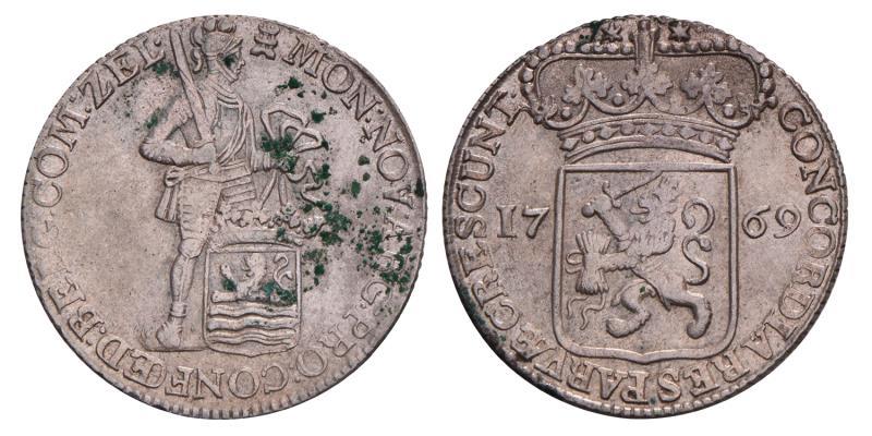 Zilveren dukaat Zeeland 1769. Zeer Fraai / Prachtig.