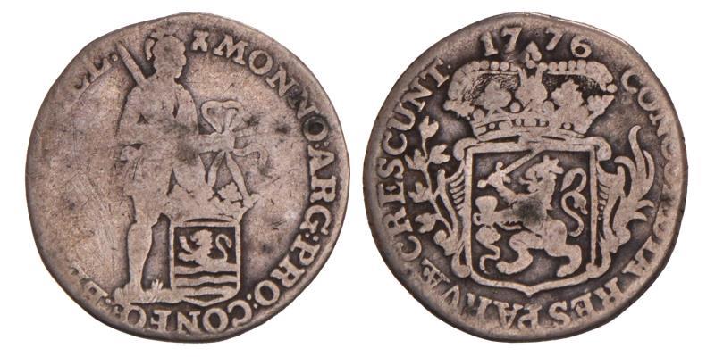 Achtste zilveren dukaat of "Pietje" Zeeland 1776. Fraai -.