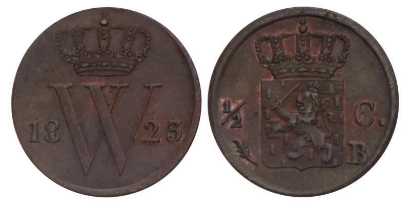 ½ Cent Willem I 1823 B. FDC -.