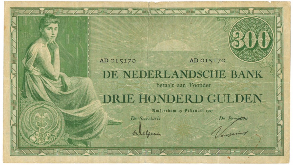 Nederland 300 gulden Bankbiljet Type 1921 Grietje Seel - Fraai