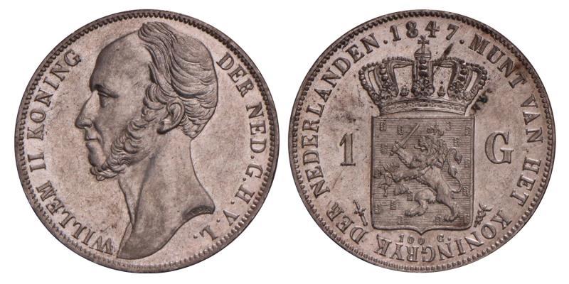 1 Gulden Willem II 1847. FDC.