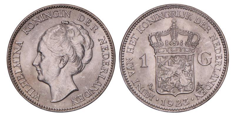 1 Gulden Wilhelmina 1923. FDC.
