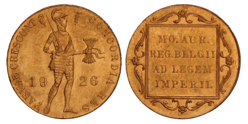 Gouden dukaat Wilhelmina 1926. Prachtig +.