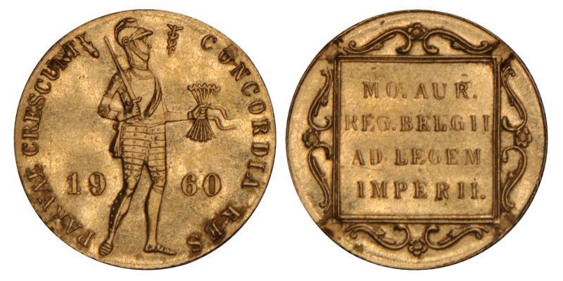 Gouden dukaat Juliana 1960. FDC.