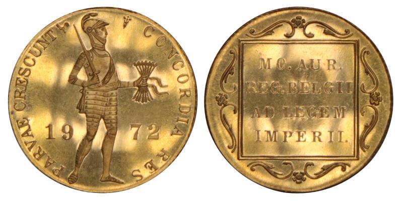 Gouden dukaat Juliana 1972. FDC.