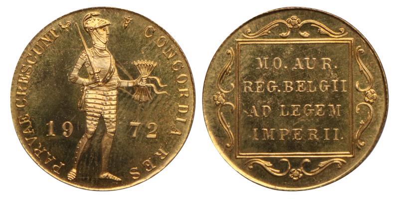 Gouden dukaat Juliana 1972. FDC.