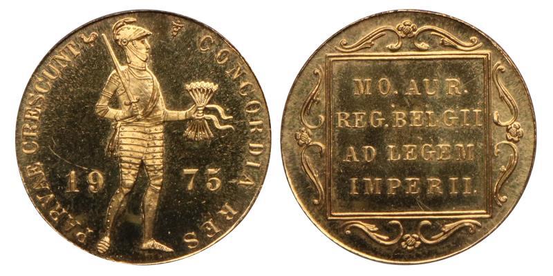 Gouden dukaat Juliana 1975. FDC.