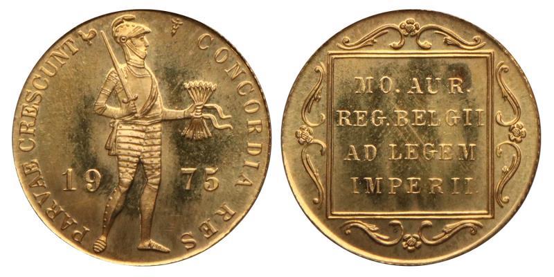 Gouden dukaat Juliana 1975. FDC.