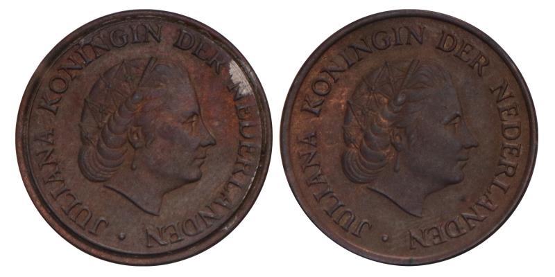 5 Cent hybride 2x voorzijde Juliana z.j.