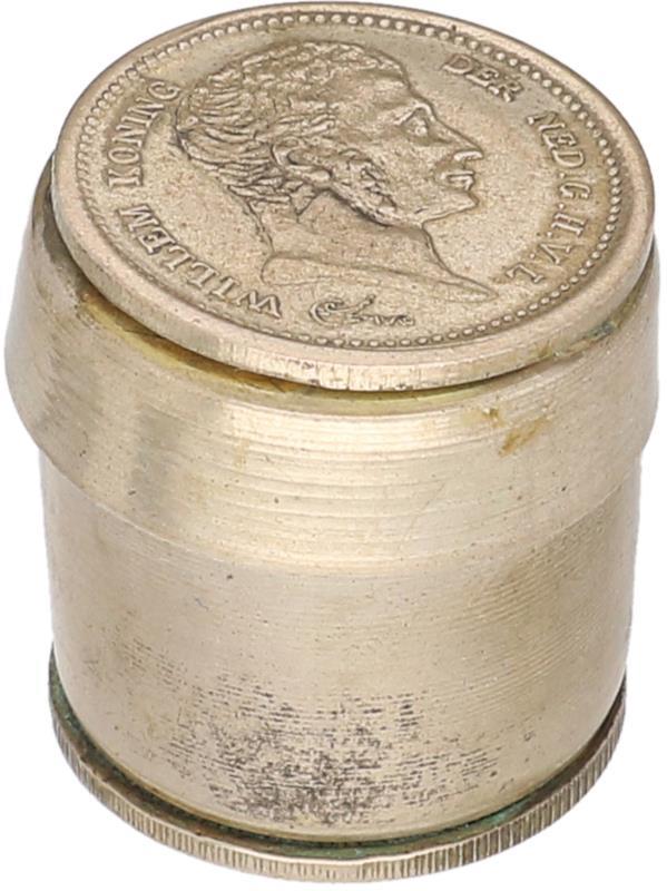 Muntdoosje Nederland met fantasie 10 gulden Willem I 1897.