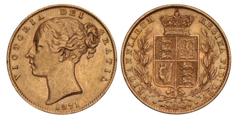 Australia. Sydney. Victoria. Sovereign. 1871 S.