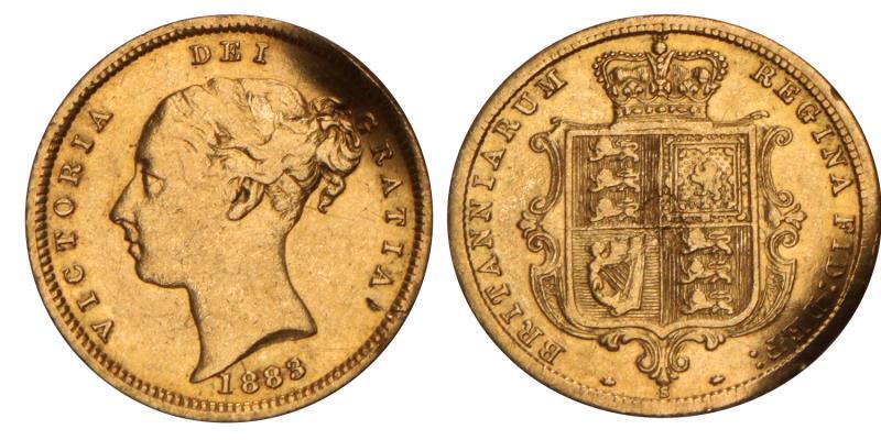 Australia. Sydney. Victoria. Half sovereign. 1883.