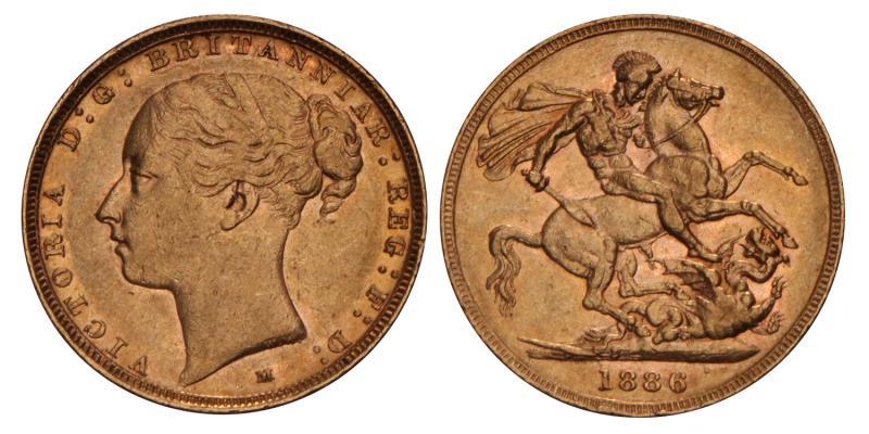 Australia. Victoria. Sovereign 1886 M.