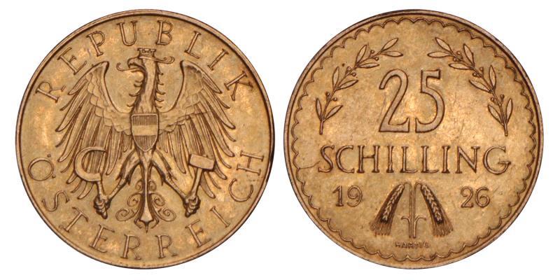 Austria. Republic. 25 Shilling. 1926.