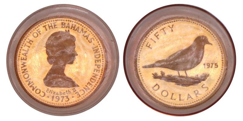 Bahamas. 50 Dollars. 1975.