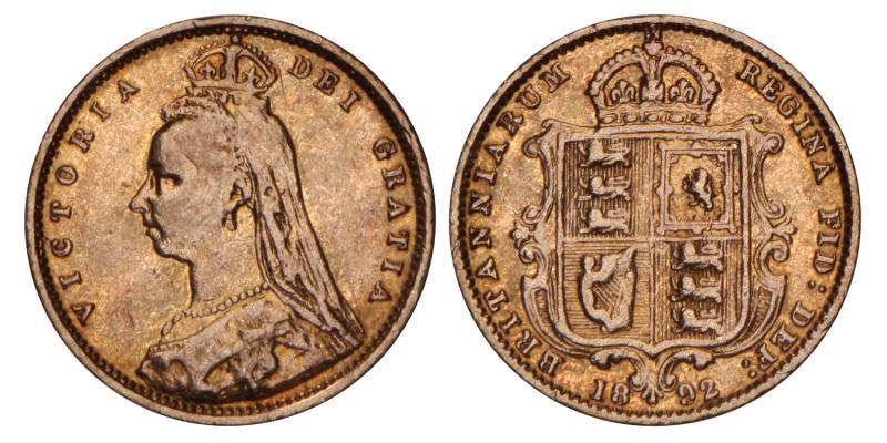 England. Victoria. Half sovereign. 1892.