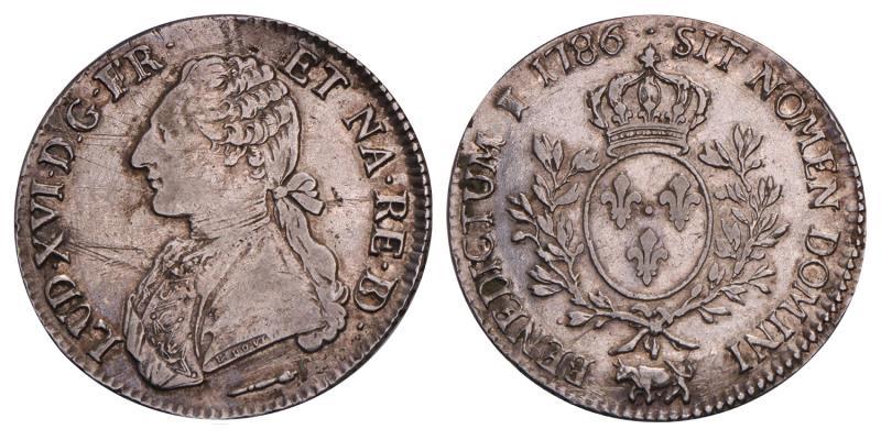 France. Louis XVI. ECU. 1786.