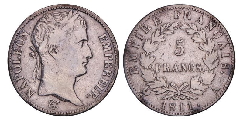 France. 5 Francs. 1811 A.