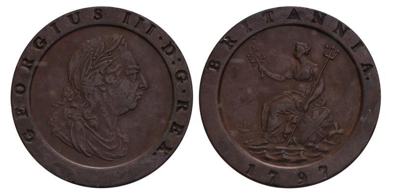 Great Britain. Charles III. 2 Pence. 1797.