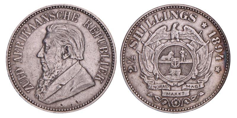 South Africa. 2,5 Shillings. 1894.