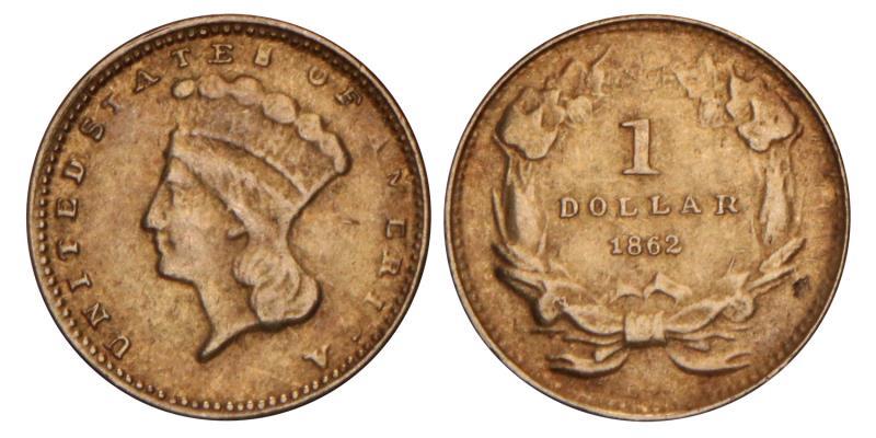 USA. 1 Dollar. 1862.