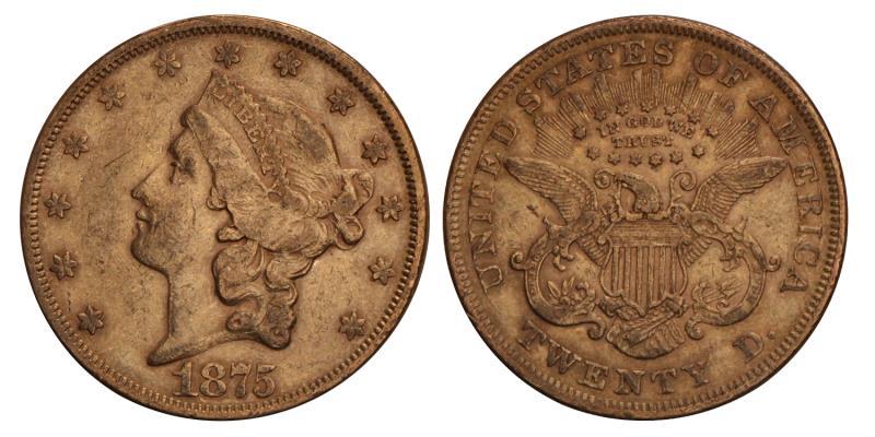 USA. 20 Dollars. 1875.