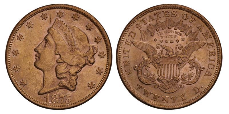 USA. 20 Dollars. 1875.