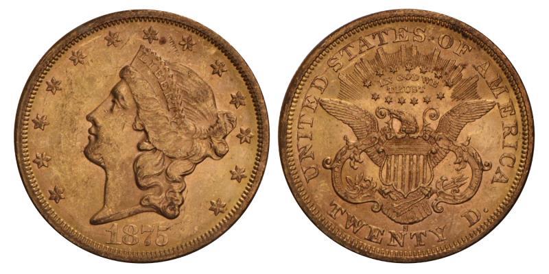 USA. 20 Dollars. 1875 S.