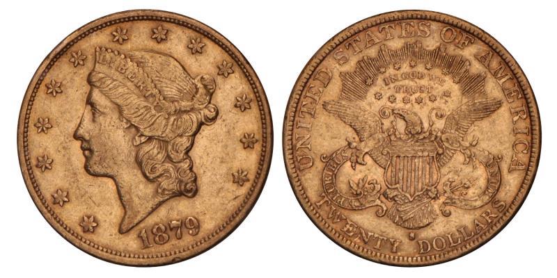 USA. 20 Dollars. 1879 S.