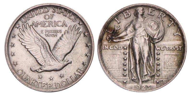 USA. 25 Cents 1923.