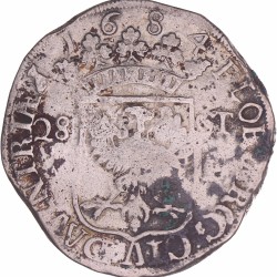 Florijn van 28 Stuiver met Hollandse klop Deventer 1684. Zeer fraai -.