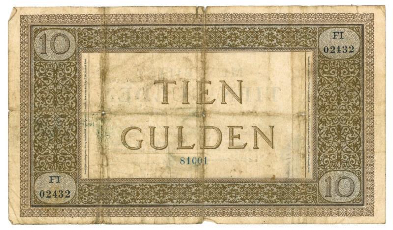 Nederland. 10 gulden. Muntbiljet. Type 1894. - Fraai.