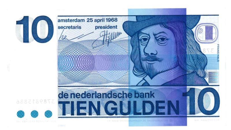 Nederland. 10 gulden. Bankbiljet. Type 1968. Frans Hals - UNC.