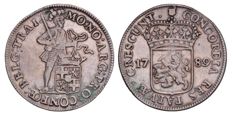 Zilveren dukaat Utrecht 1789. Zeer Fraai / Prachtig.