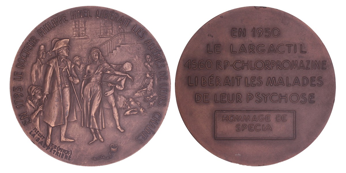 1950. France. Tribute to Largactil 4560 Chlorpromazine, which would cure Psychosis.