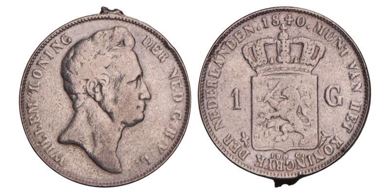 1 Gulden Willem I 1840. Fraai (montage).
