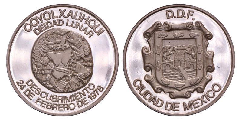 Mexico. 1978. Ontdekking van Coyolxauhqui Deidad Lunar.