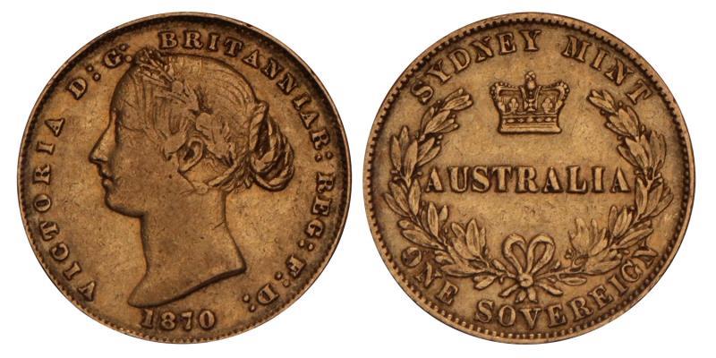 Australia. Victoria. Sovereign. 1870 S.