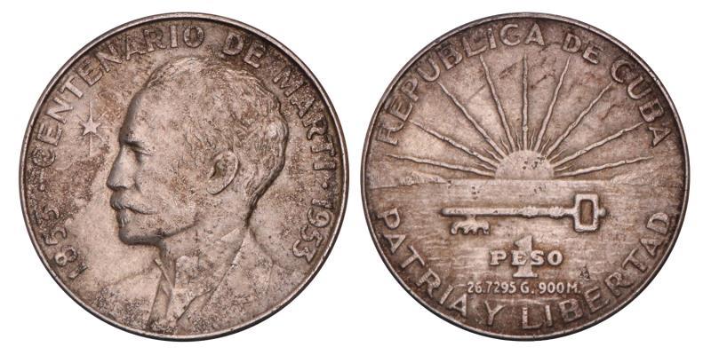 Cuba. 5 Pesos 1953.