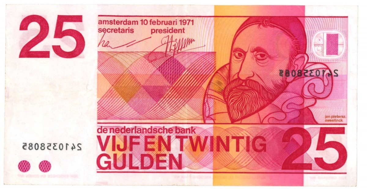 Nederland 25 gulden Bankbiljet Type 1971 Sweelinck - Zeer Fraai -