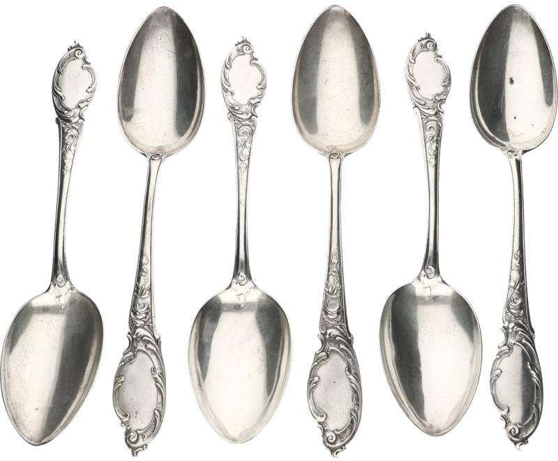 (6) Lepels zilver.