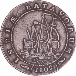 Nederlands-Indië. 1 Gulden 1802. Zeer fraai +.