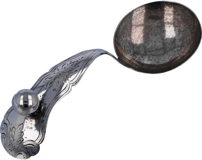Brandewijnlepel zilver.
