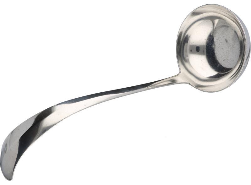 Sauslepel zilver.