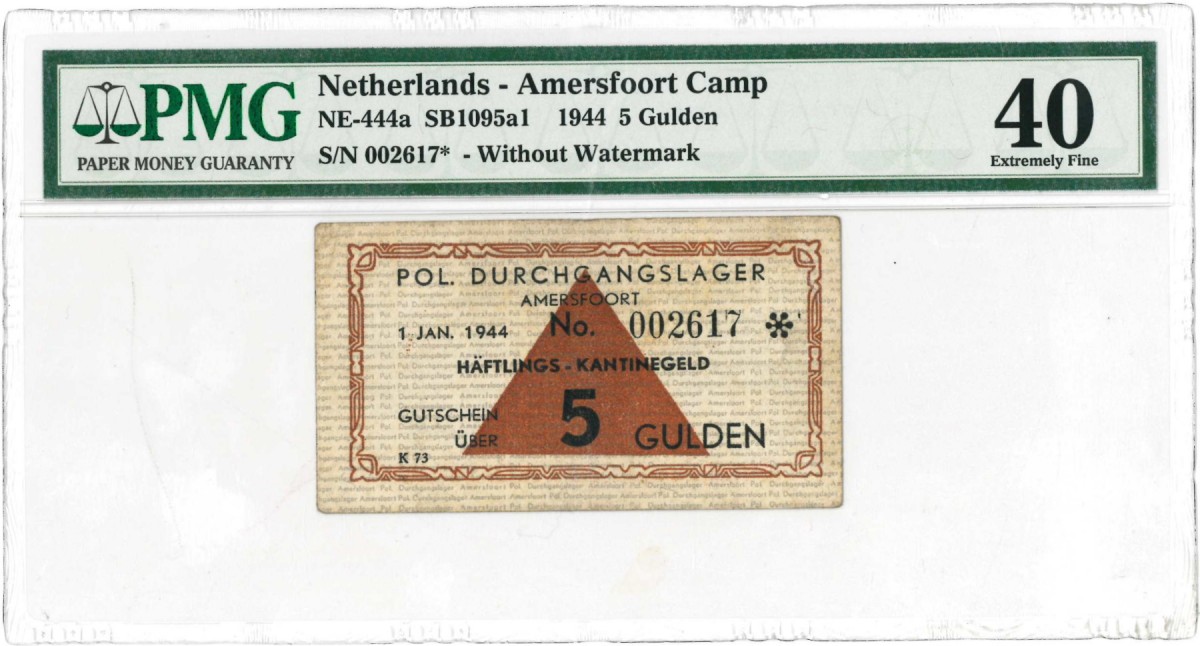 Nederland 5 gulden Bankbiljet Type 1944 Amersfoort - Prachtig