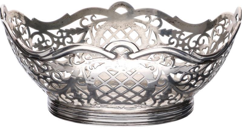 Bonbonmandje zilver.