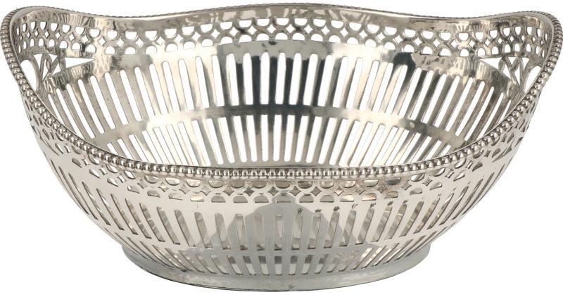 Bonbonmandje zilver.