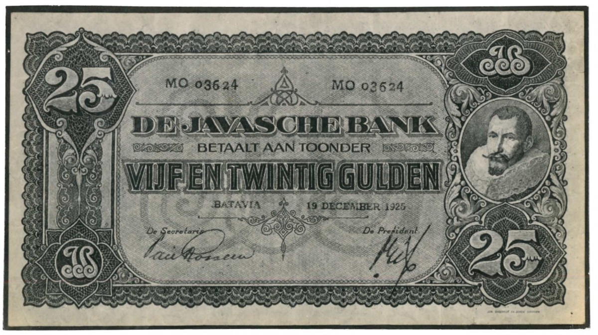 Netherlands-Indies 25 gulden Photos Type 1925 Jan Pieterszoon Coen