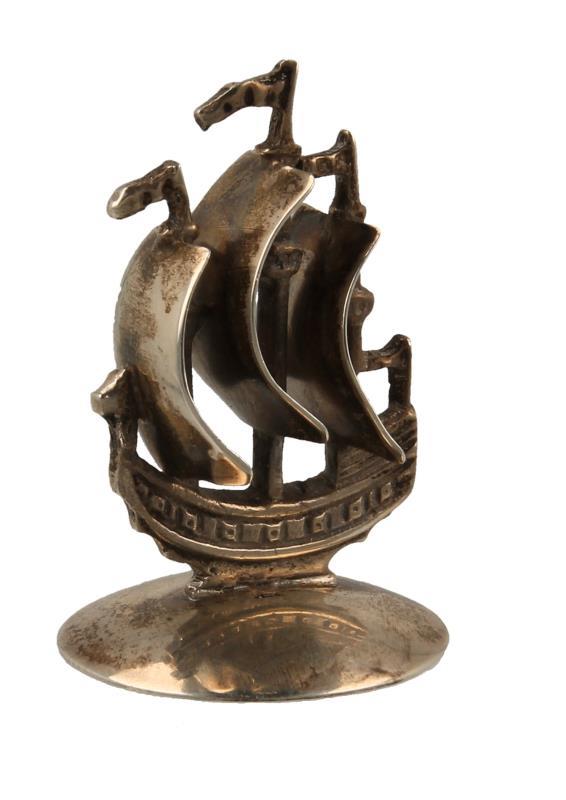 Miniatuur schip zilver.